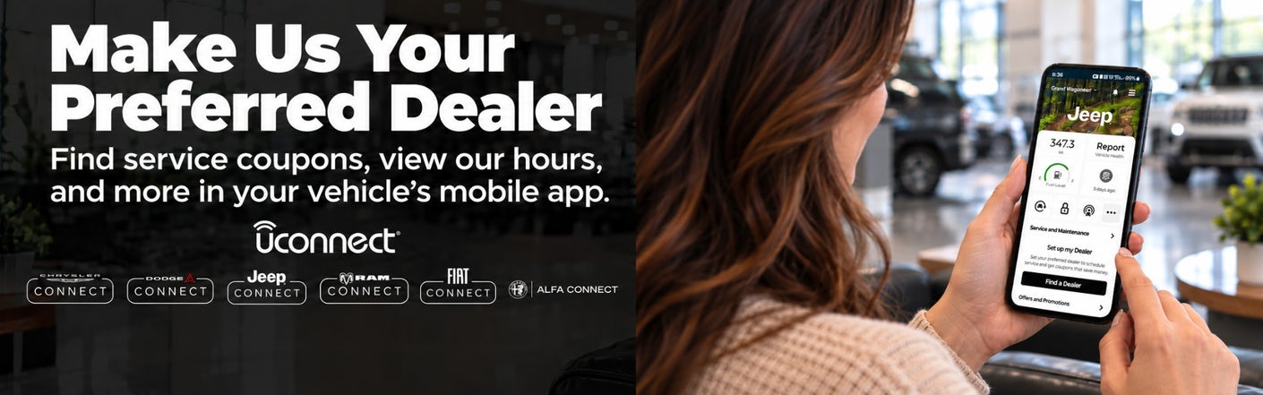 uconnect® make us your preferred dealer | Acadiana Dodge Chrysler Jeep Ram in Lafayette LA