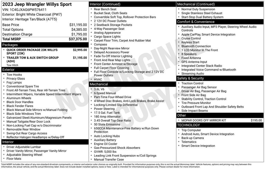 2023 Jeep Wrangler Base
