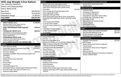 2026 Jeep Wrangler Rubicon