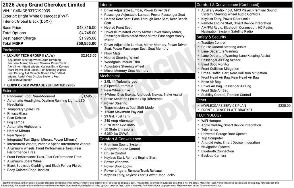 2026 Jeep Grand Cherokee Limited
