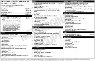 2026 Dodge Durango GT Plus HEMI V8