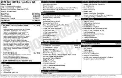 2025 RAM 1500 Big Horn/Lone Star