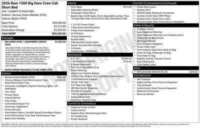 2026 RAM 1500 Big Horn/Lone Star