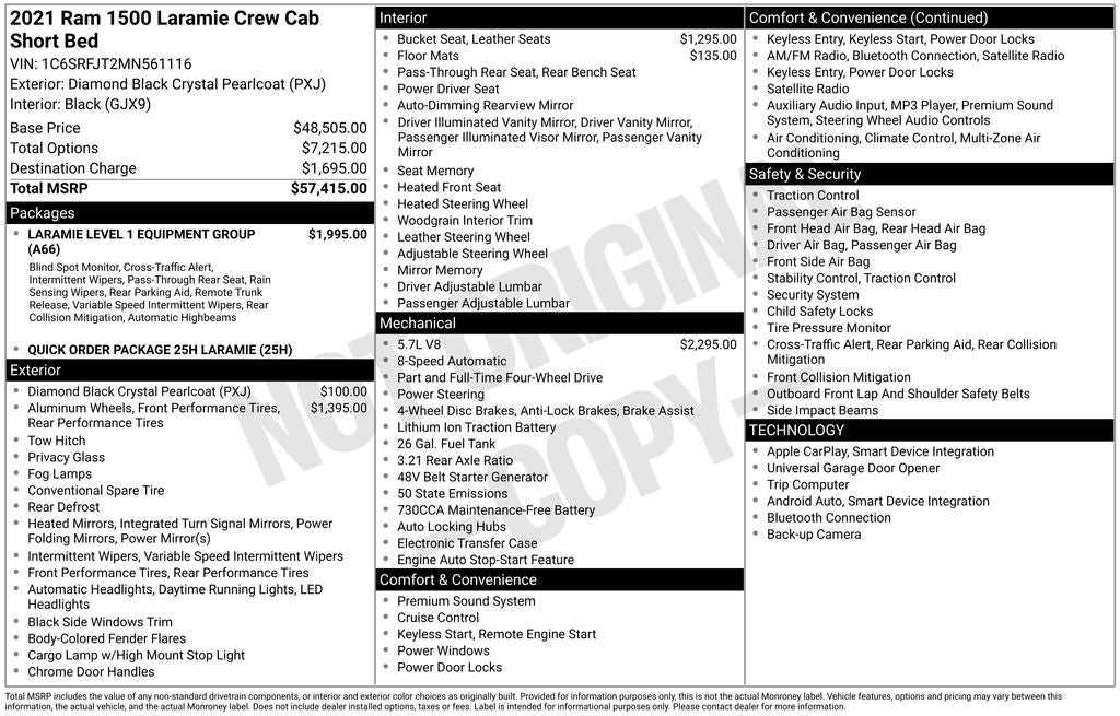 2021 RAM 1500 Laramie