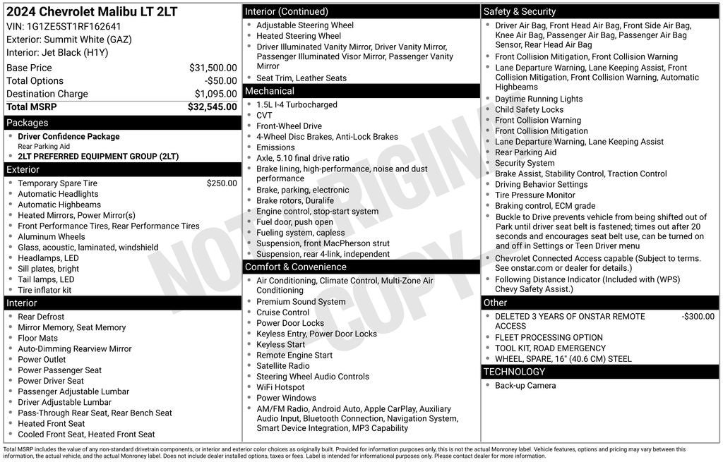 2024 Chevrolet Malibu LT 2LT
