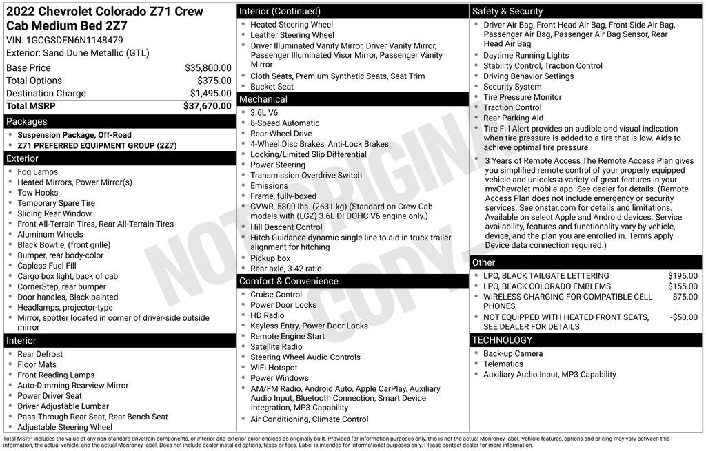 2022 Chevrolet Colorado Z71
