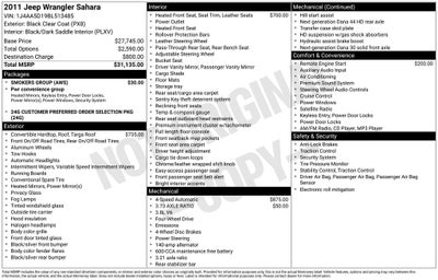 2011 Jeep Wrangler Sahara
