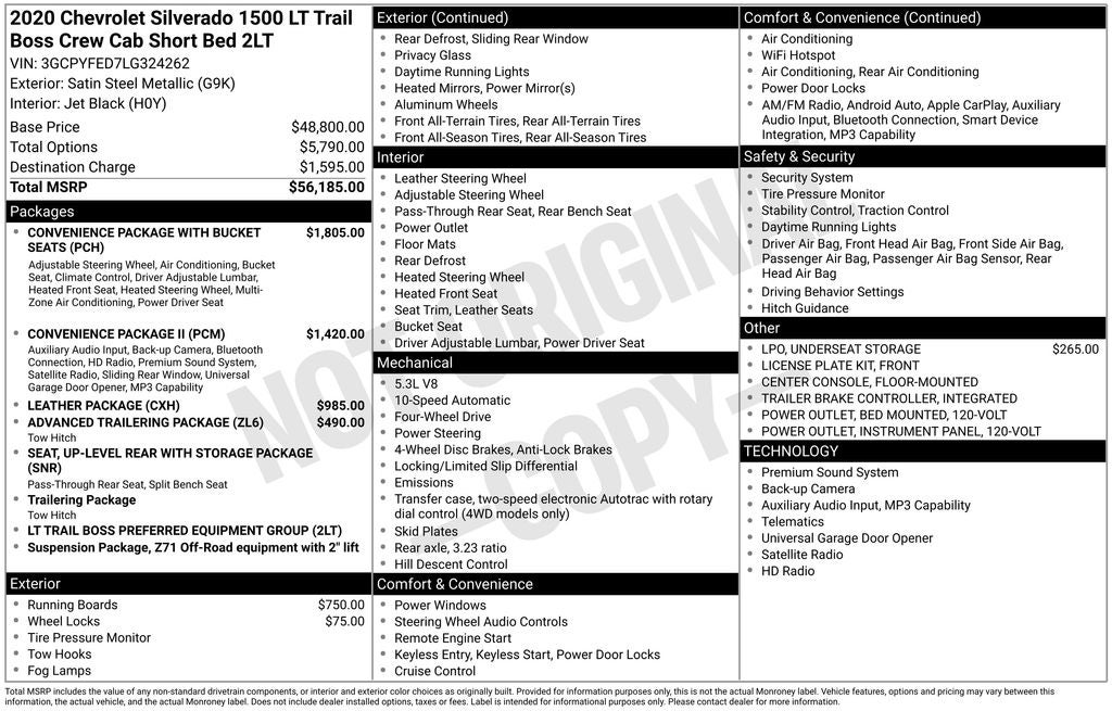 2020 Chevrolet Silverado 1500 LT Trail Boss