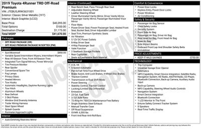 2019 Toyota 4Runner TRD Off-Road Premium