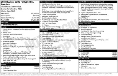 2021 Hyundai Santa Fe Hybrid SEL Premium